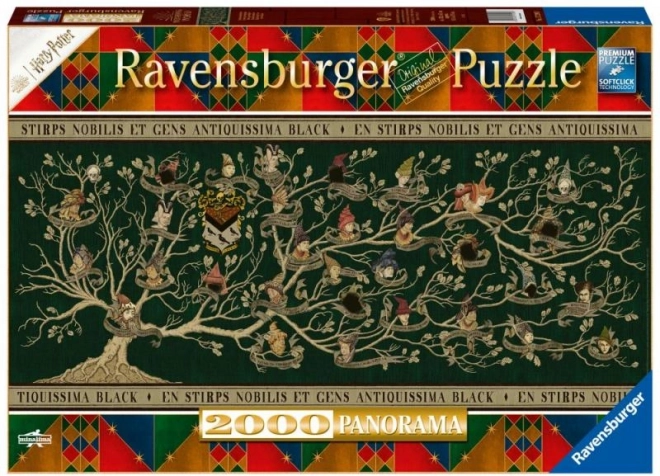 Harry Potter dzimtas koks panorāmas puzle 2000 gabaliņu Ravensburger