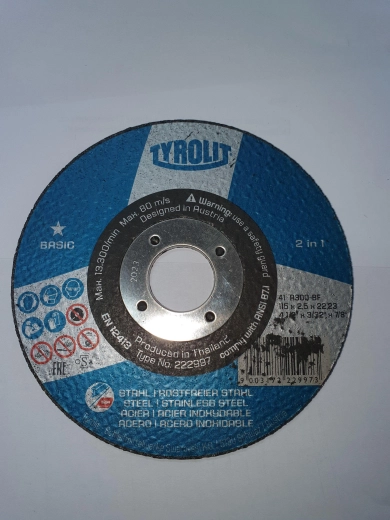 Griešanas disks tēraudam 115 × 2,5 × 22,2 mm