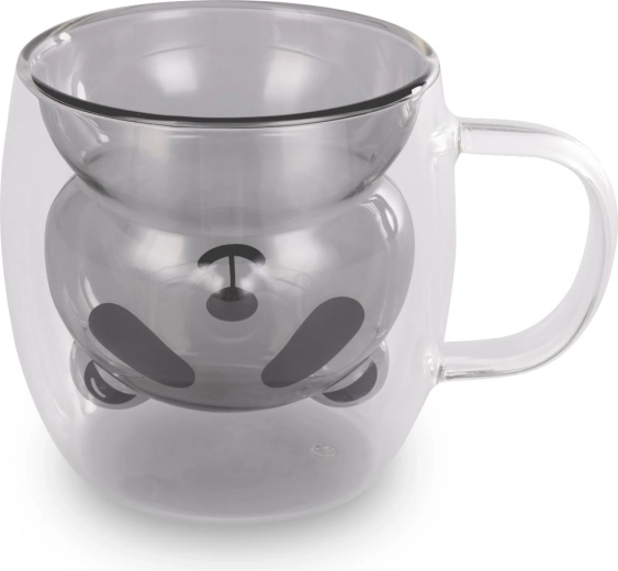 Lamart set of double-wall thermal glasses with bear design, 230 ml, 2 pcs