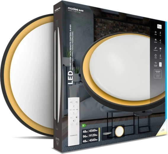 Griestu LED gaismeklis Modee Smart Lighting A‑H101, aptumšojams, 3CCT, Ø540 mm, tālvadība