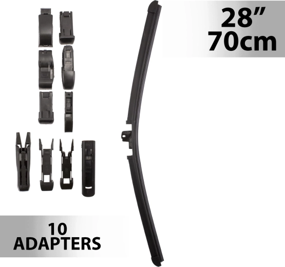 Carguard vējstikla tīrītājs 28″/70 cm ar 10 adapteriem