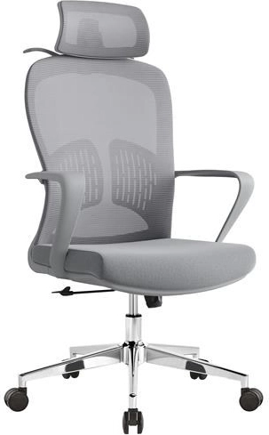 Ergonomic Baby Mix office chair with headrest and lumbar support, black