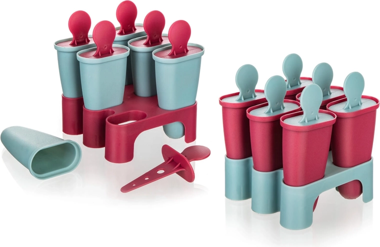 6 molds for homemade popsicles and sorbets