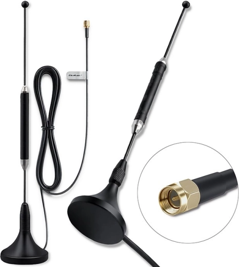 4G LTE antena ar magnētisku pamatni 5 dBi, visvirzienu, 600–2700 MHz, SMA, 3 m