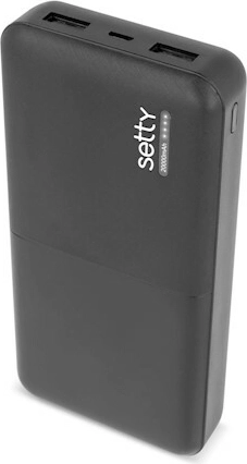 Setty 20000 mAh powerbanka melna