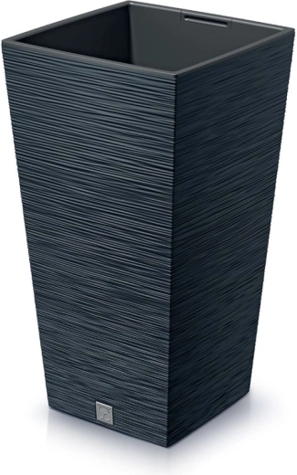 Augsts puķu pods Furu Square 39,5 cm antracīta krāsā