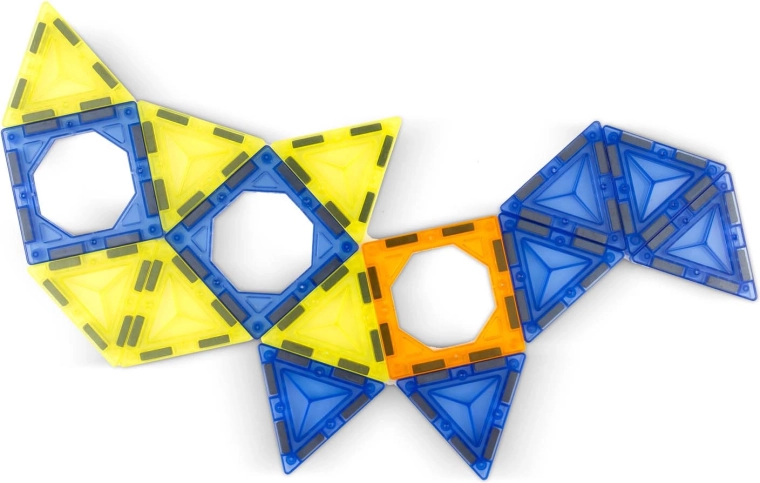 Transparent magnetic pieces and easy connections