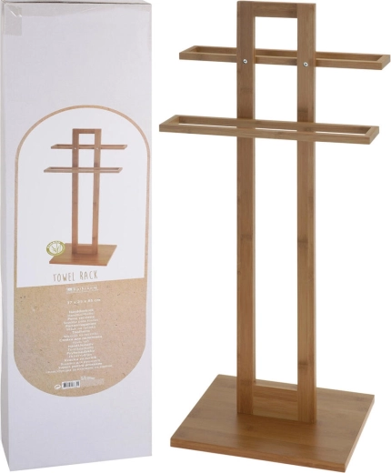 Bamboo freestanding towel rack 37 × 25 × 85 cm