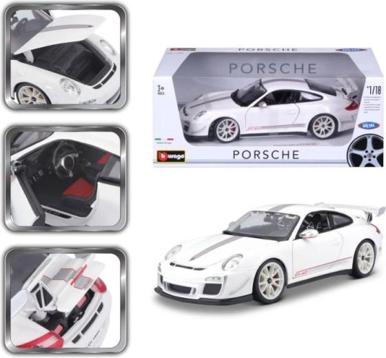 Metāla modelis Porsche 911 GT3 RS 4.0 1:18 – Bburago, balts
