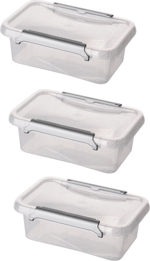 3 containers of 350 ml for portions and fridge organization