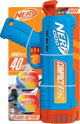Nerf Dog kompakts bumbiņu blasters + 2 tenisa bumbiņas