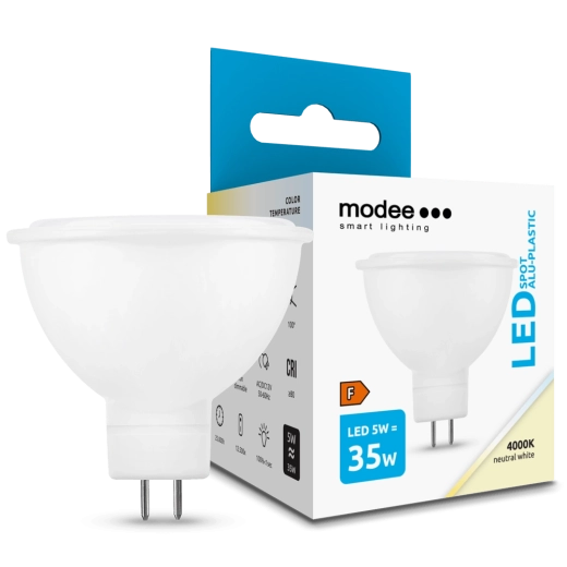 LED spuldze GU5.3/MR16 5 W neitrāli balta 4000 K – Modee Lighting