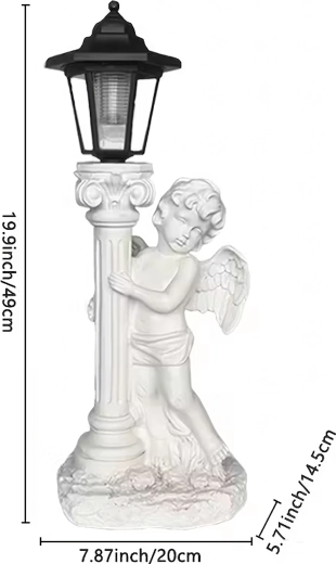 Saules dārza lampa ar eņģelīti 49 cm