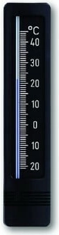 Indoor and outdoor analog thermometer TFA, black plastic