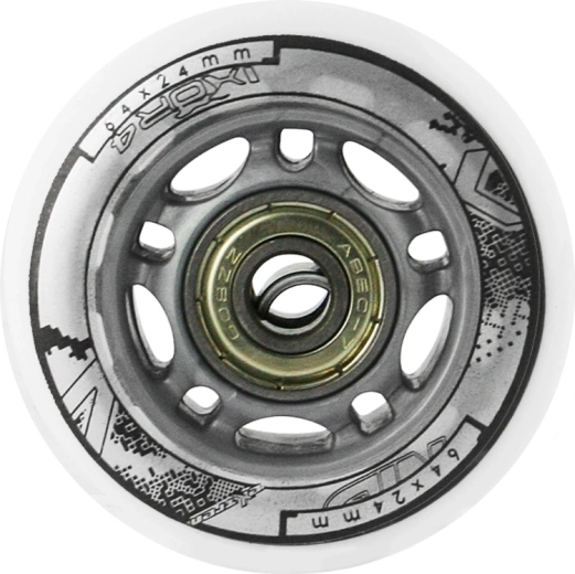Balto PU skrituļslidu riteņu komplekts 64 × 24 mm ar ABEC 7 gultņiem NILS EXTREME