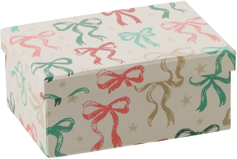 Dāvanu Ziemassvētku kastīte ar bantīti 15 × 10,5 × 6,5 cm - 1 gab.