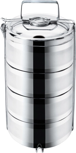 Termo ēdiennese no nerūsējošā tērauda, 4 stāvi, 4×1,1 l