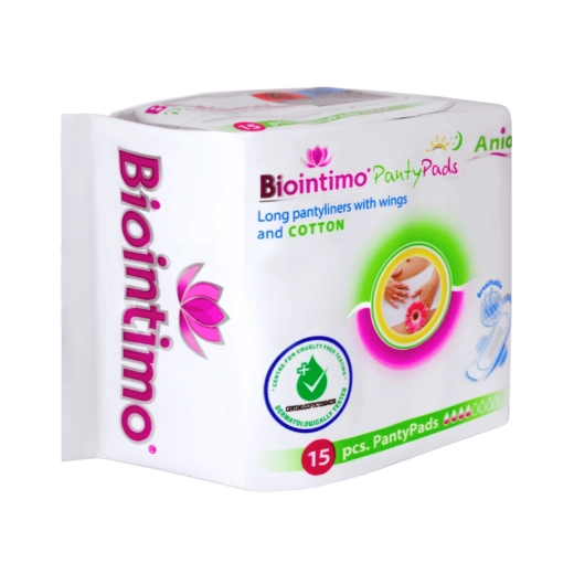 Biointimo Anion women's daily panty liners with wings