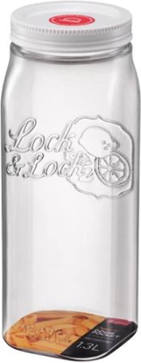 Pārtikas uzglabāšanas trauks LOCKnLOCK Square 1,3 l ar skrūvējamu vāku