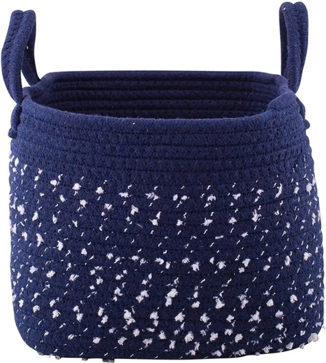 Woven storage basket, navy blue 25 × 25 × 20 cm