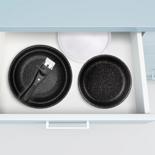 Compact storage in a drawer or cabinet