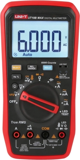 Uni-T digitālais multimetrs True RMS ar LED testu