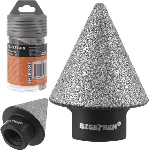Dimanta koniska frēze flīzēm un betonam 2–35 mm BIGSTREN, vītne M14
