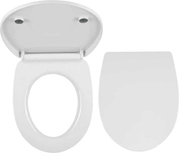 Duroplast toilet seat with soft-close, white