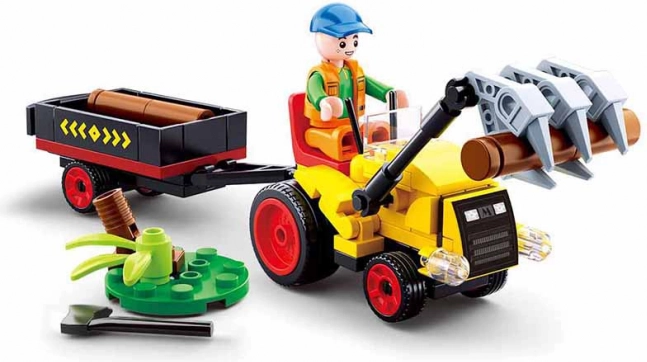 Sluban Town Ferma traktors ar piekabi