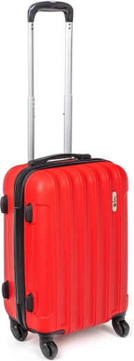 Hard-shell ABS wheeled travel suitcase red 37 l (20")