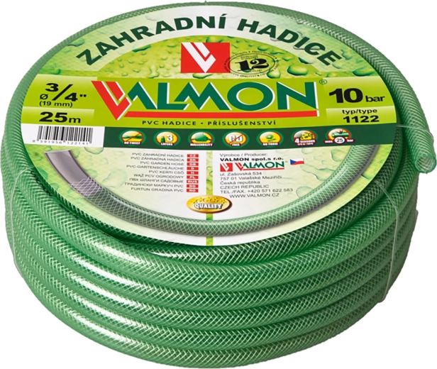 Dārza šļūtene 5/8" 25 m caurspīdīga gaiši zaļa PVC