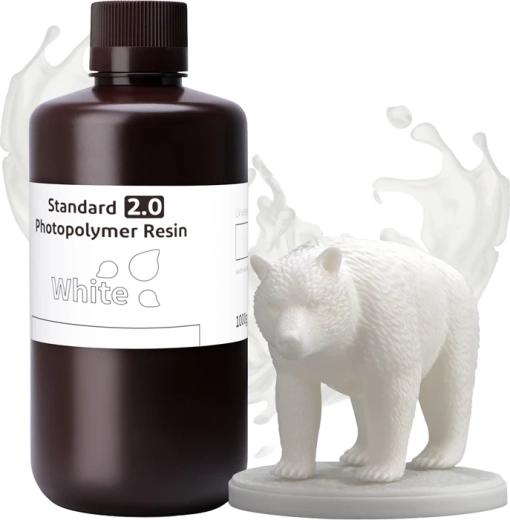 ELEGOO Standard 2.0 White Photopolymer Resin 1 kg