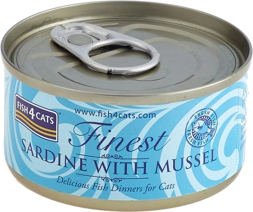 Cat food can sardine with mussels 70 g – FISH4CATS