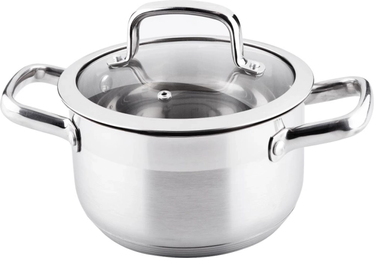 Lamart Prestige stainless steel pot with glass lid 2.5 l
