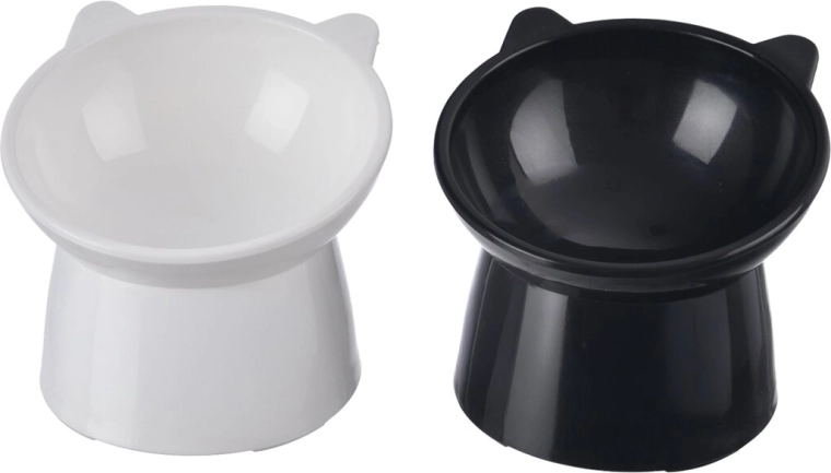 Plastmasas bļodiņa kaķiem 12 × 12 × 14 cm (2 krāsu varianti)