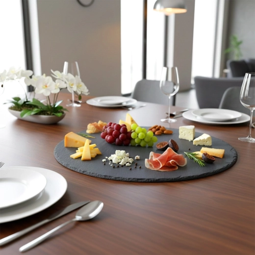 Stilīga prezentācija uz dabīga šīfera