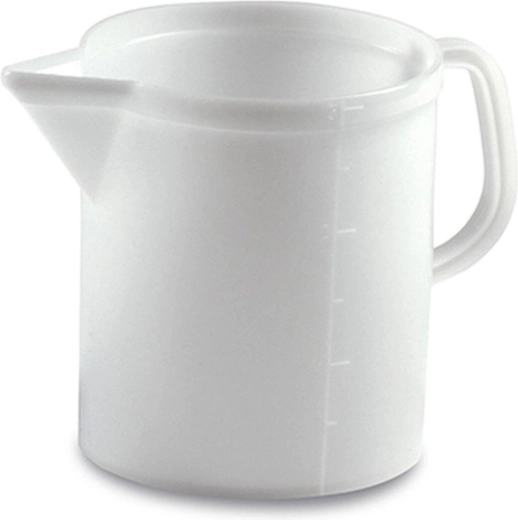 Plastmasas mērtrauks 2 l ar iedaļām – balts