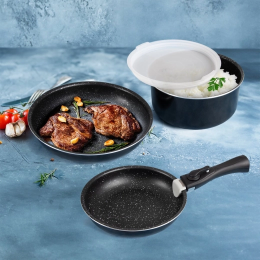Everyday cooking set with lid