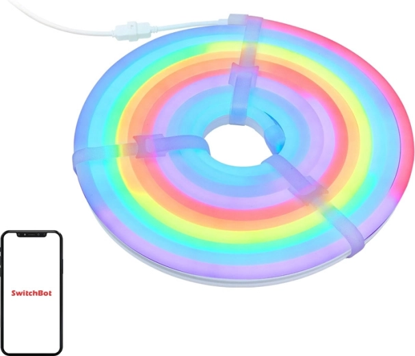 SwitchBot neona viedā LED lente RGBIC Neon Rope Light 5 m (Matter)