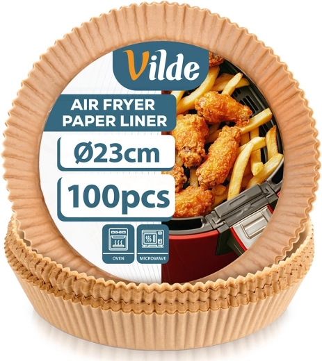 Papīra ieliktņi karstā gaisa friterim 23 cm, 100 gab. Vilde