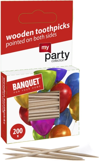 My Party wooden double-ended toothpicks 200 pcs