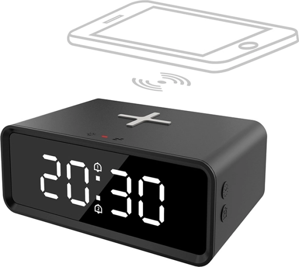 Solight digital alarm clock with Qi wireless charging