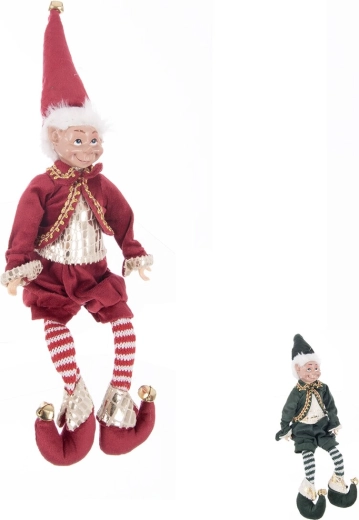 Sitting Christmas gnome made of polyresin 40 cm (2 variants)