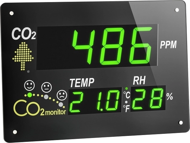 Gaisa kvalitātes indikators TFA AirCO2ntrol ar CO2, temperatūras un mitruma mērīšanu