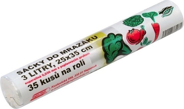 Saldētavas maisiņi ar marķēšanas joslu 3 l, īpaši izturīgi (35 gab.)