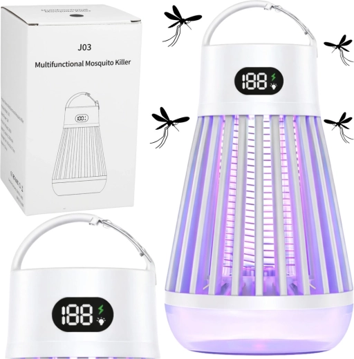 Elektriskā UV kukaiņu lampa, balta