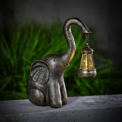 Solar LED elephant-shaped lantern lamp