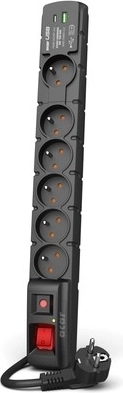 Pārsprieguma aizsargs Acar S6 USB A+C 1,5 m