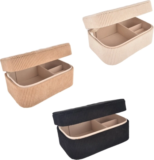 Polyester jewelry box 19 × 14 × 8 cm (3 variants)