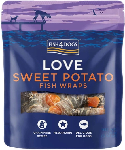 Fish4Dogs dog treats fish rolls with sweet potatoes 100 g